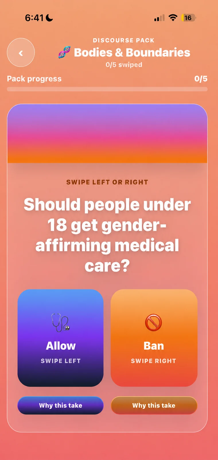 Gender Care prompt screenshot