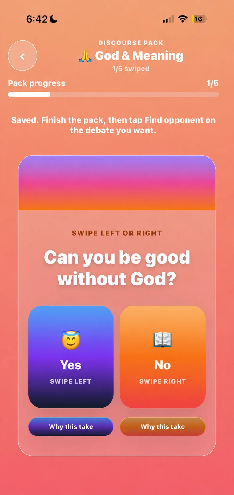God and Meaning prompt screenshot